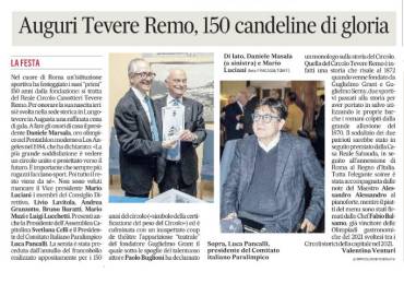 Auguri Tevere Remo, 150 candeline di gloria
